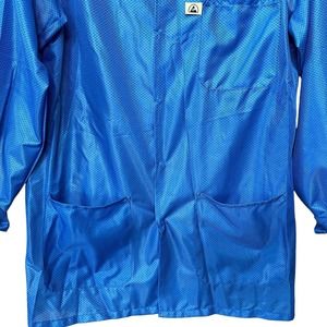 TechWear LOJ-23 Small Lab Jacket Coat Blue Lapel Collar Waist Length Anti-Static